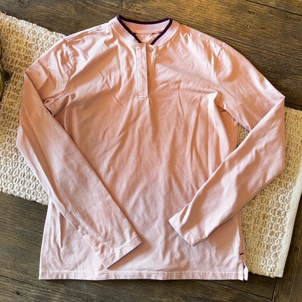 RADMOR Women’s Olivia Long Sleeve Pima Cotton Jersey Henley Golf Shirt Size M